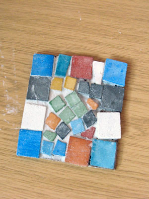 One of the mosaic tiles made by the participants :-)